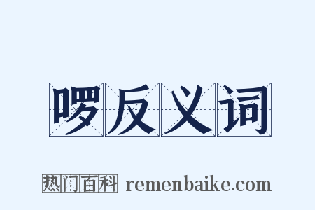 啰反义词是什么意思的图片